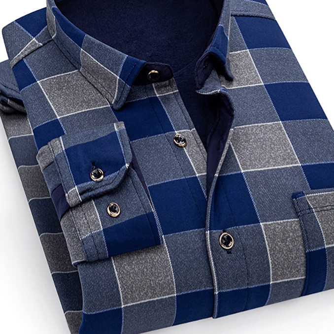 Chemise à carreaux pour homme