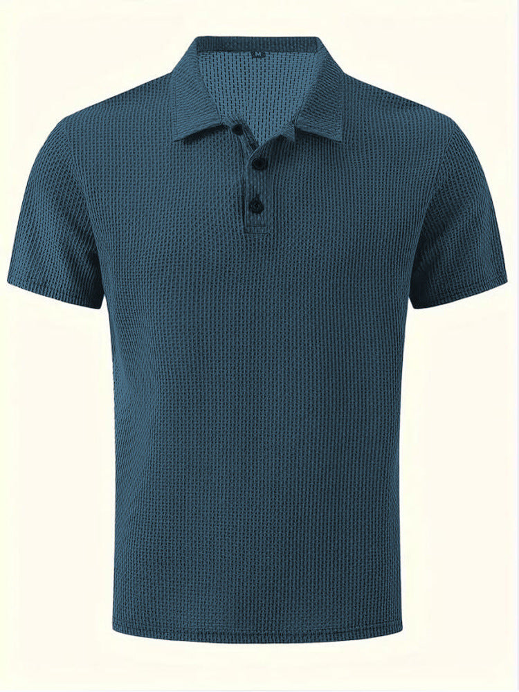Men's Mesh Polo Shirt Short Sleeve Summer T-Shirt