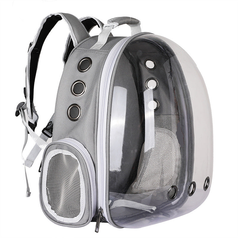 Sac à dos transparent pour animaux avec porte latérale