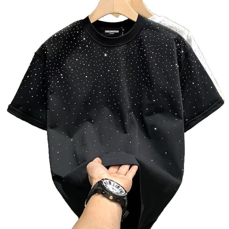 T-shirt Homme à Manches Courtes avec Strass
