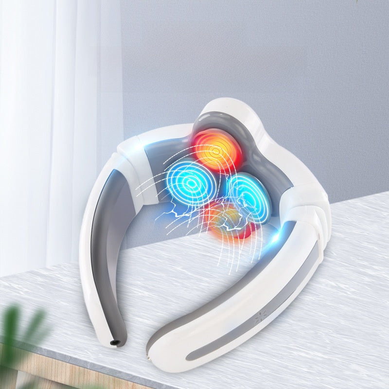 Appareil de massage cervical portable avec fonction chauffante et électrothérapie