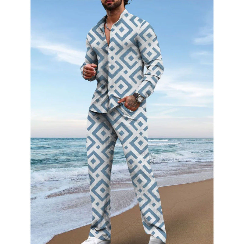 Chemise à manches longues costume décontracté