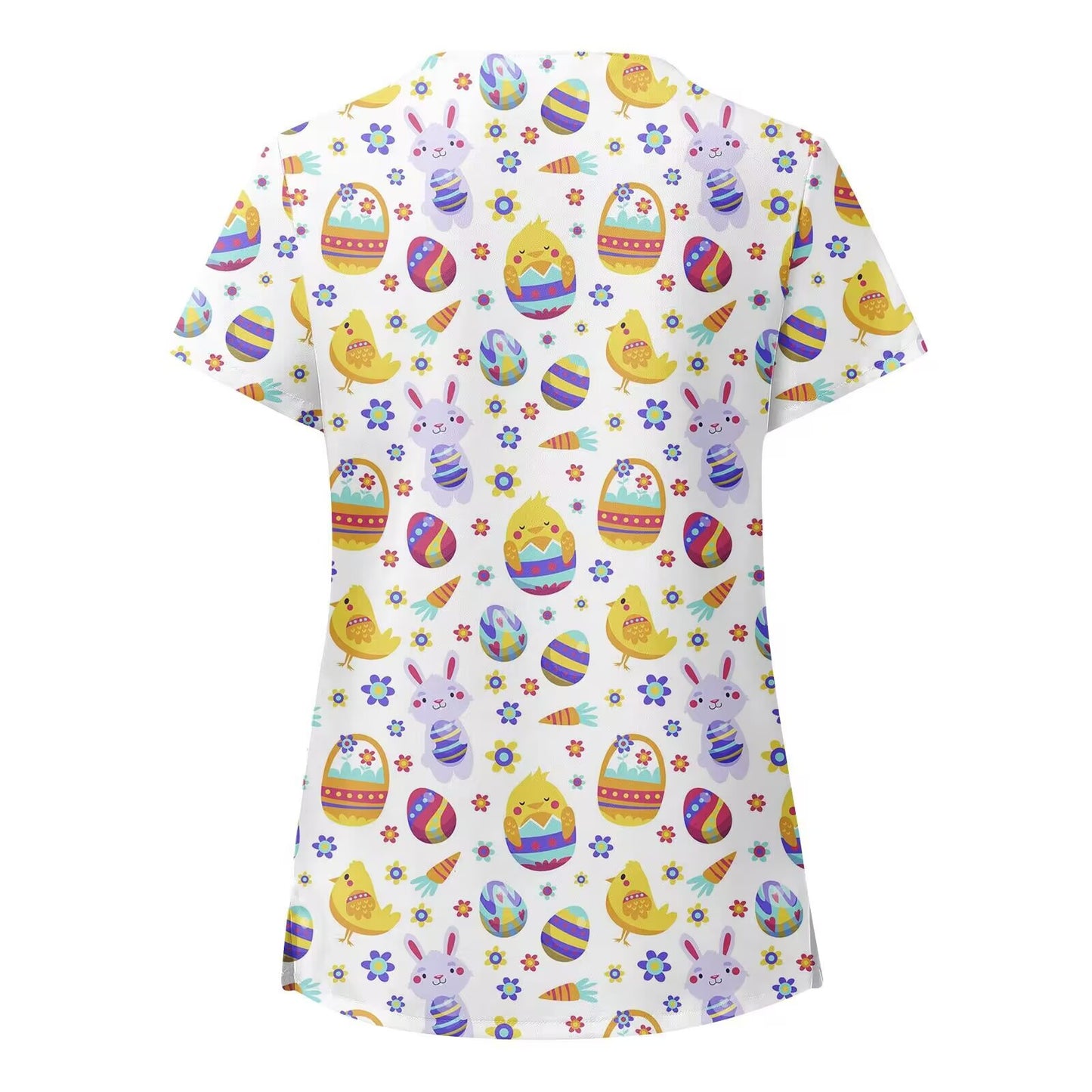 T-shirt imprimé à manches courtes et col en V
