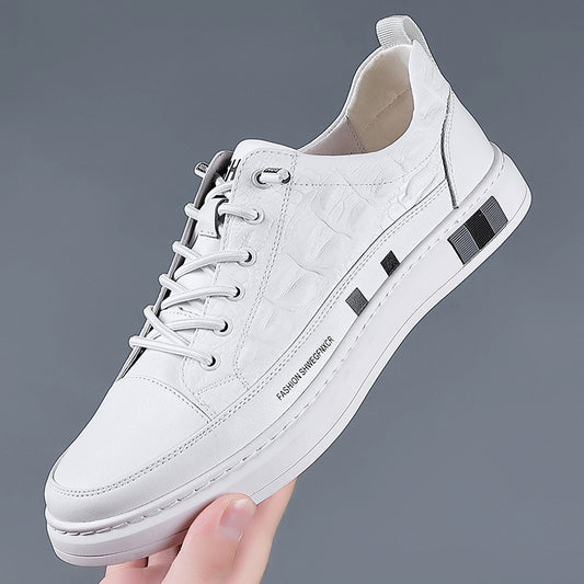 Chaussures blanches en cuir de vache