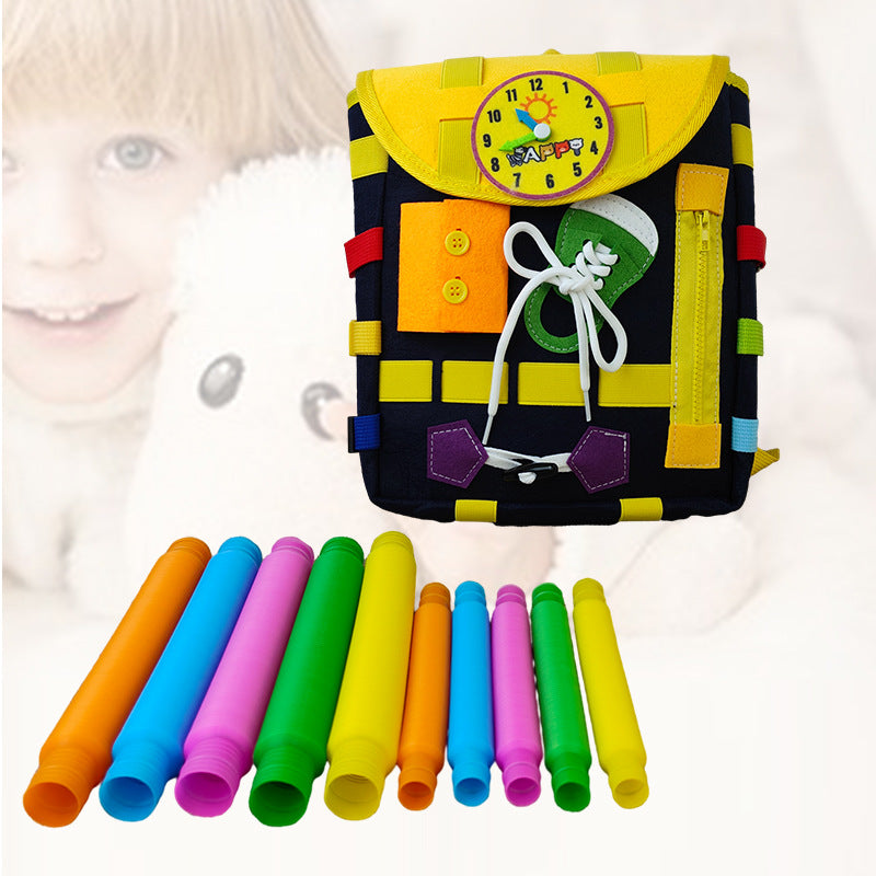 Sac à dos d'apprentissage avec panneau d'activités