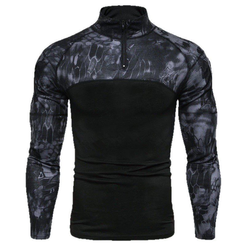 T-shirt tactique à manches longues pour hommes camouflage
