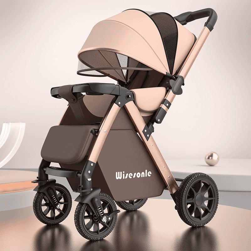 Poussette bébé légère et pliable en deux positions