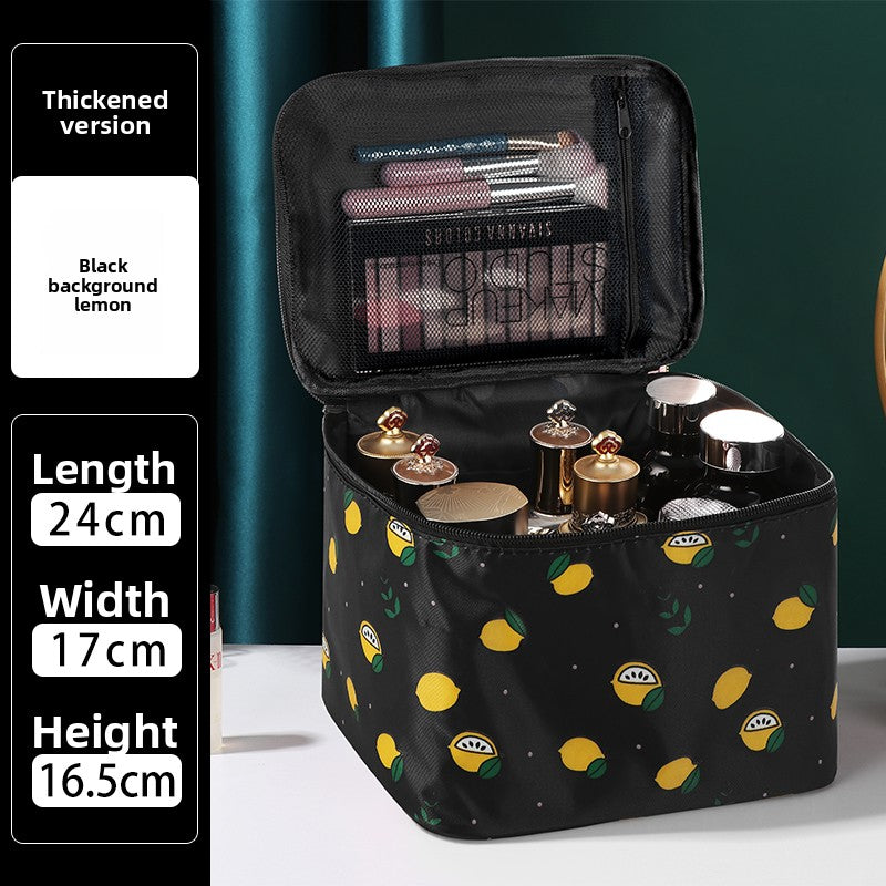 Nouvellement amélioré sac cosmétique extra-large portable 2021 nouveau produit de soins de la peau sac de cosmétiques voyage sac en tissu imperméable renforcé pour femmes