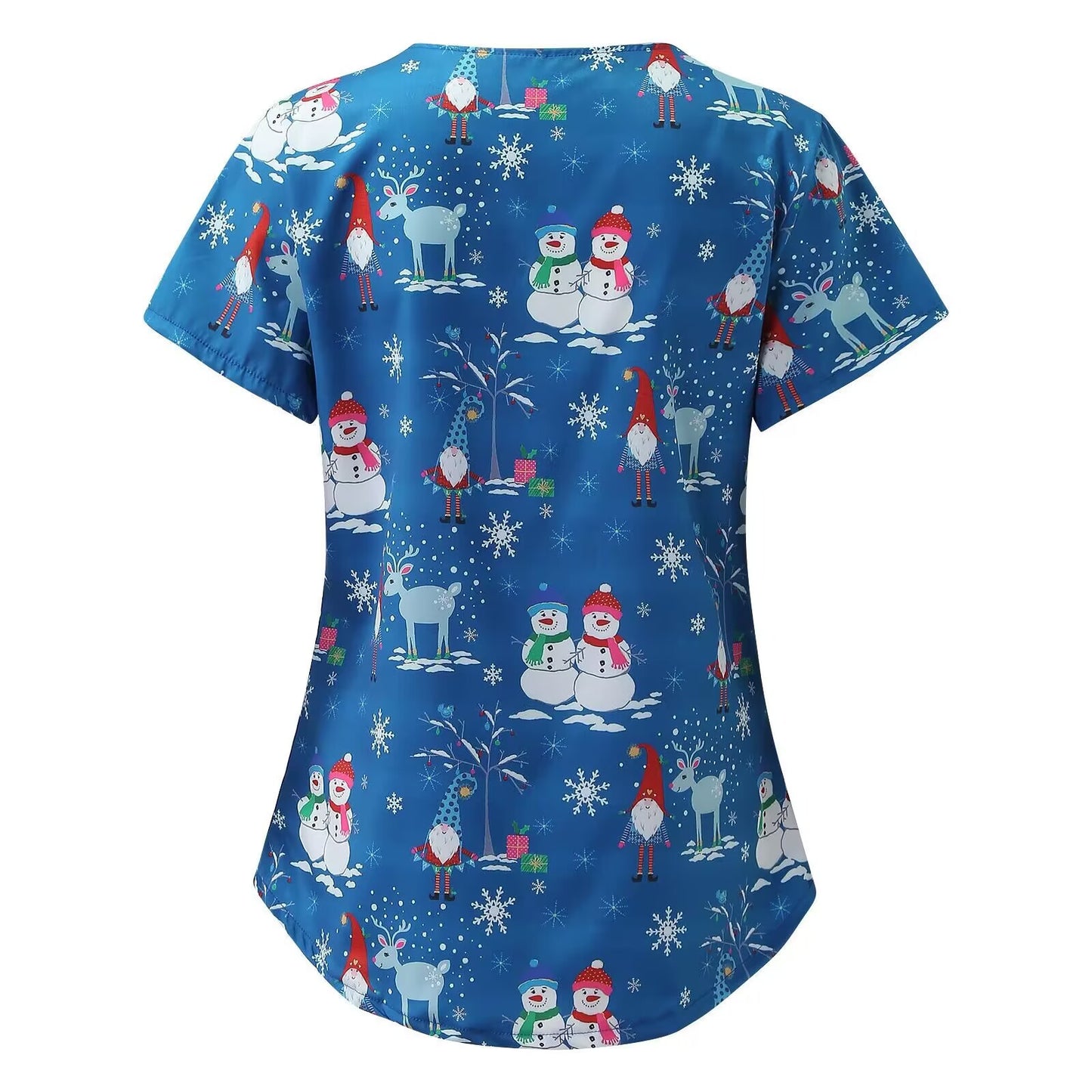 T-shirt imprimé à manches courtes et col en V