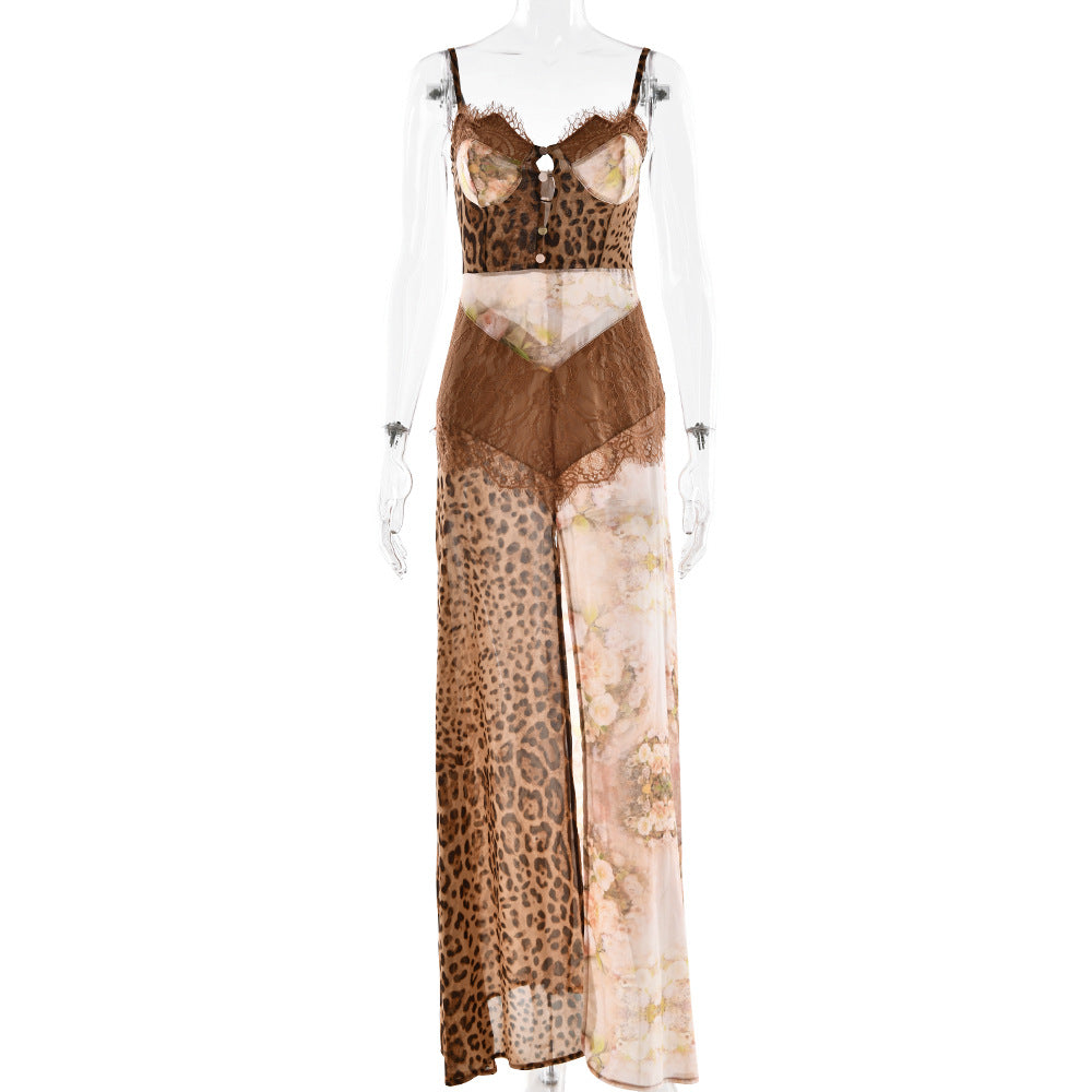 Robe en chiffon sans bretelles