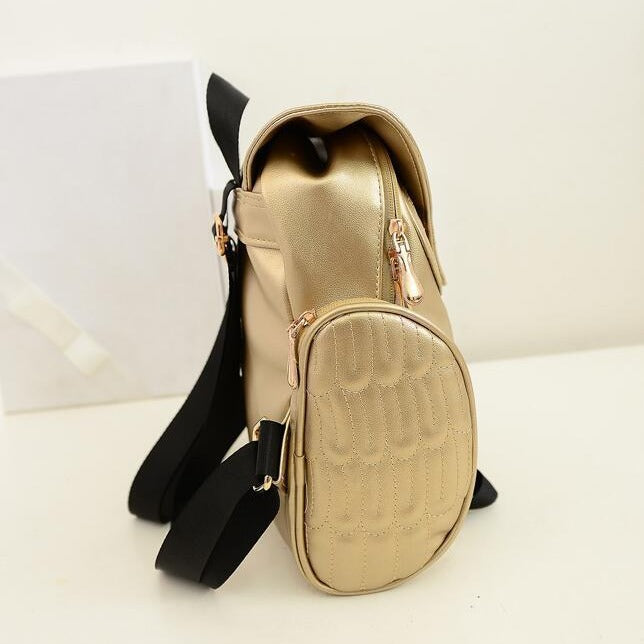 Sac à dos en similicuir PU avec motif chouette pour femmes