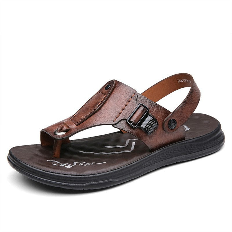 Sandales en cuir pour hommes Chaussures décontractées de plage