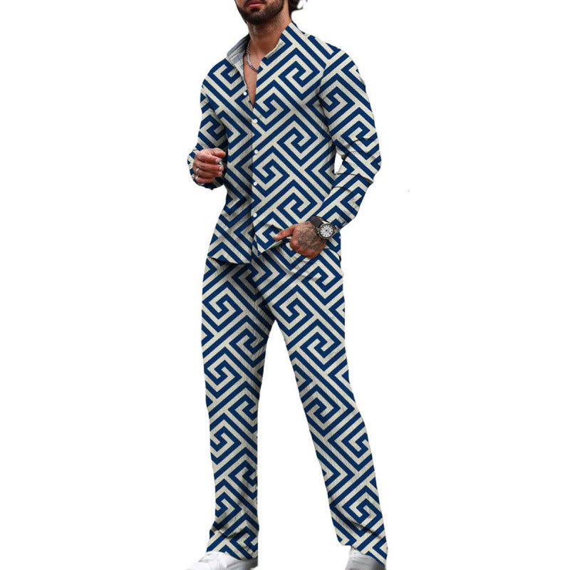 Chemise à manches longues costume décontracté
