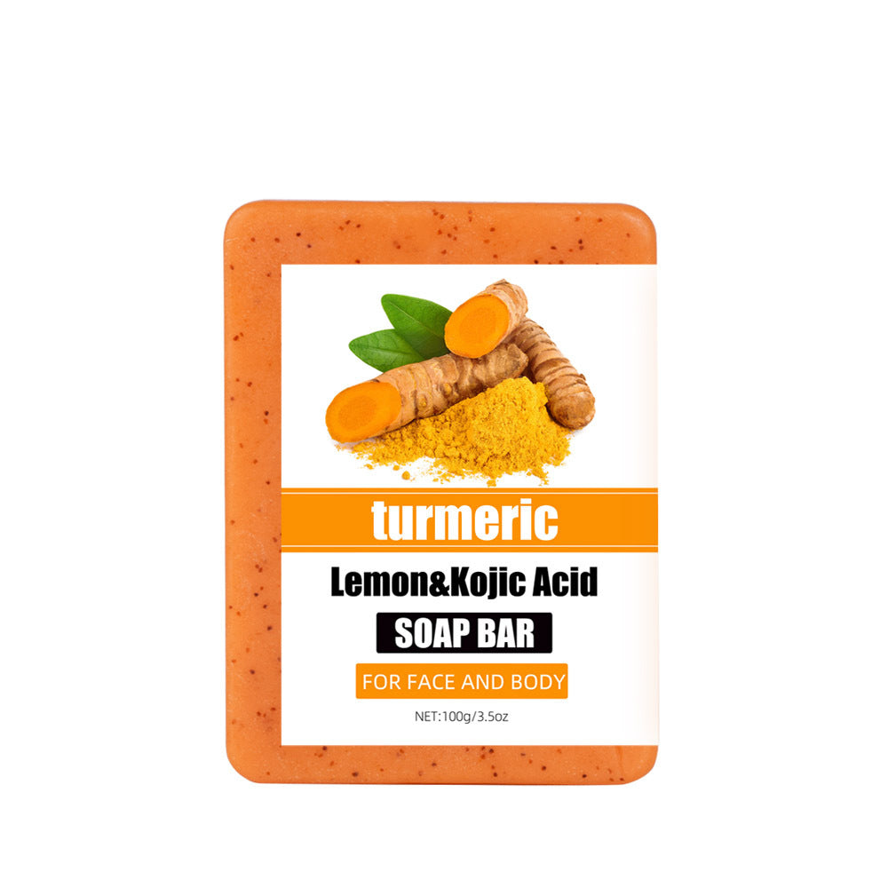 Savon au curcuma, granules de citron, savon à l'acide kojique