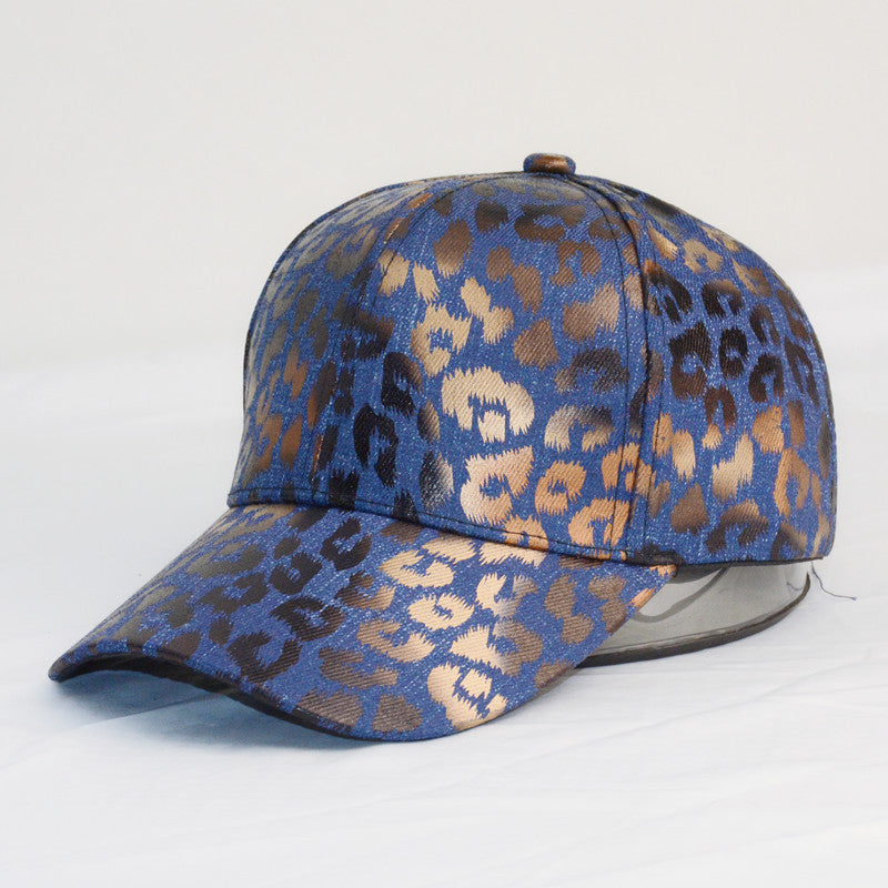 Retro Baseball Cap with Leopard Print