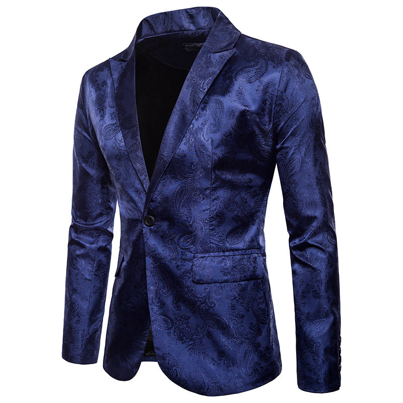 Veste de costume pour homme Slim Fit à simple bouton