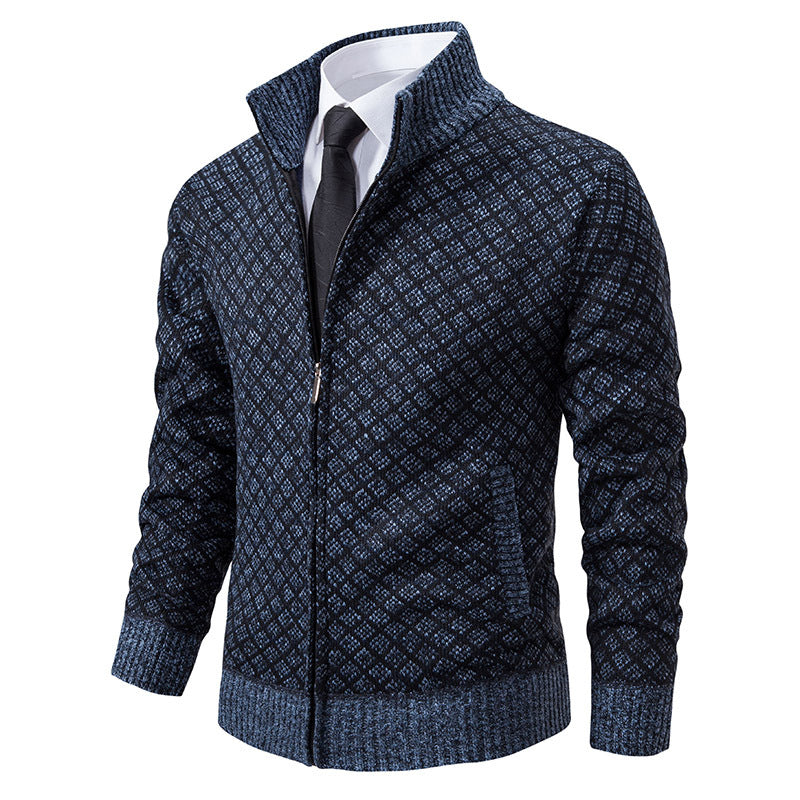 Cardigan à capuche en tricot pour hommes