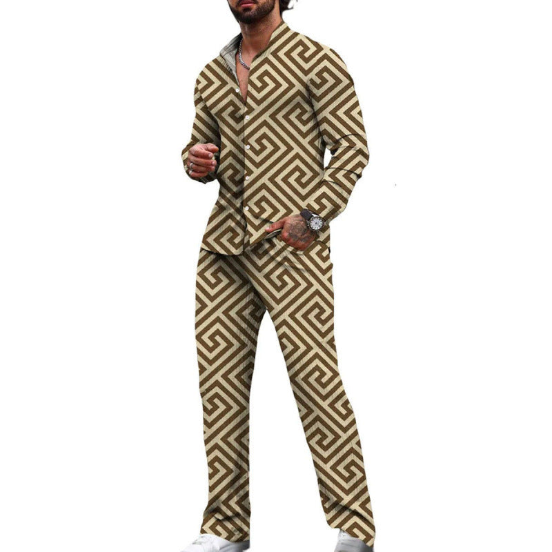 Chemise à manches longues costume décontracté