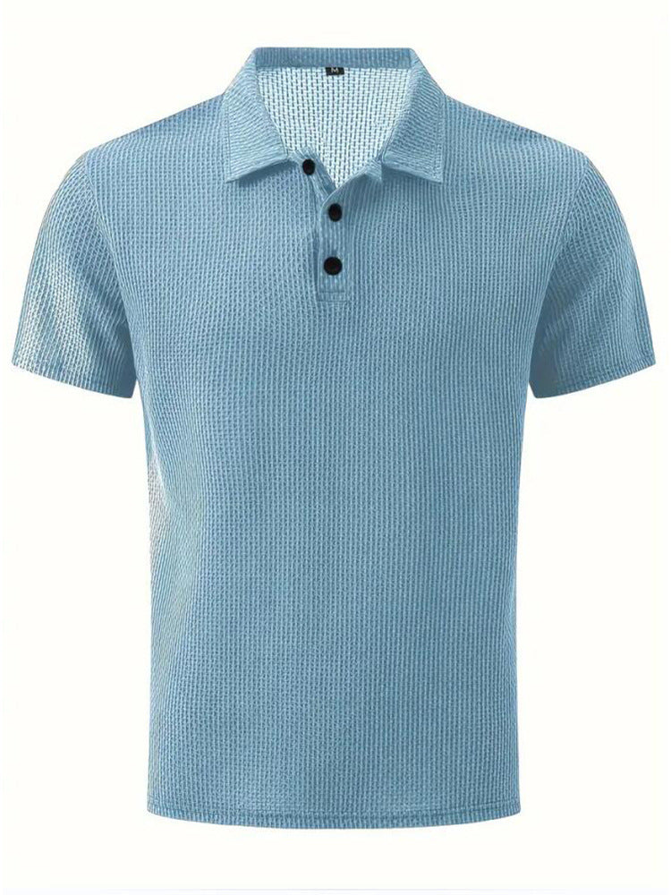 Men's Mesh Polo Shirt Short Sleeve Summer T-Shirt