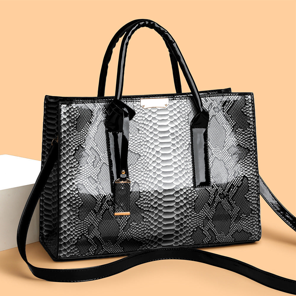 Sac bandoulière en PU à motif serpent