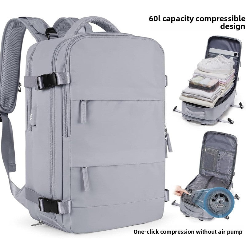 Sac à dos de voyage multifonctionnel à compression automatique