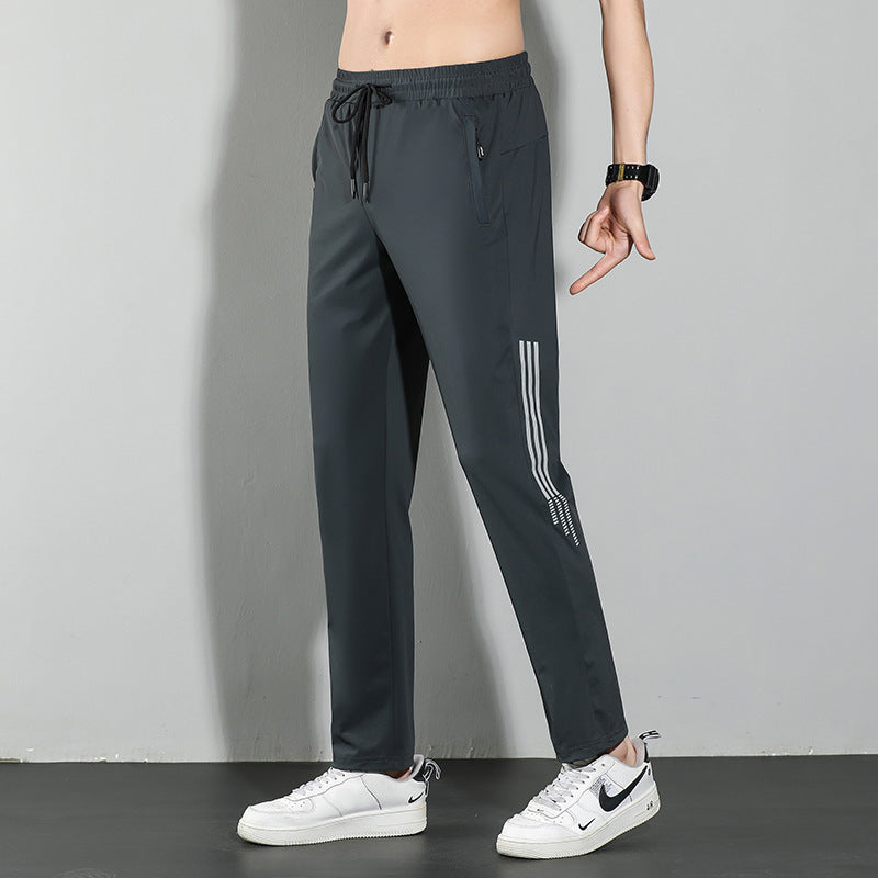 Pantalon de sport d'été en soie glacée