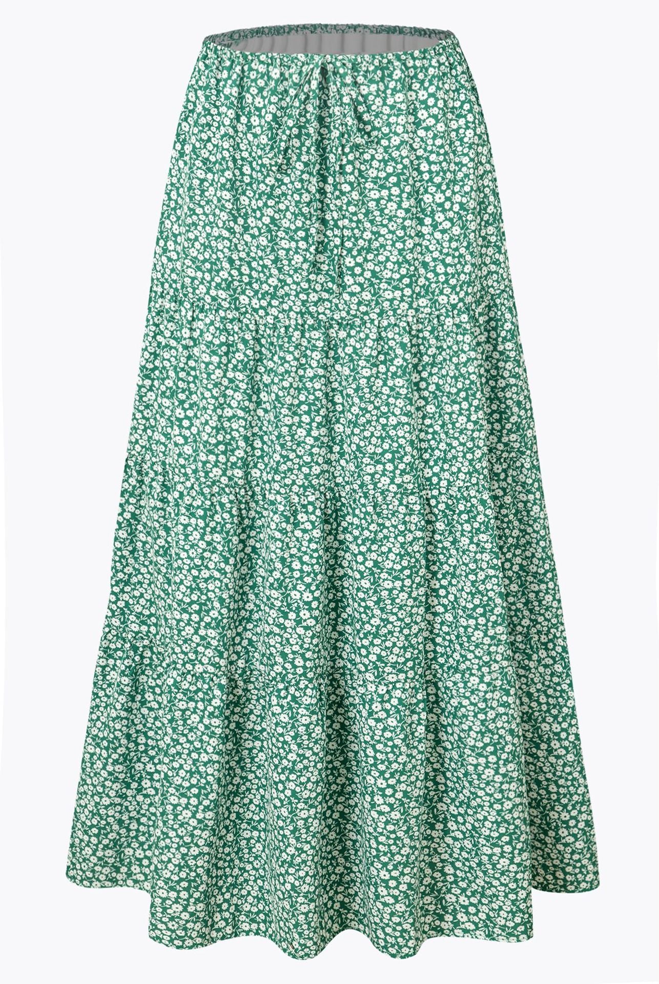Jupe longue taille haute pour femmes avec dos lacé