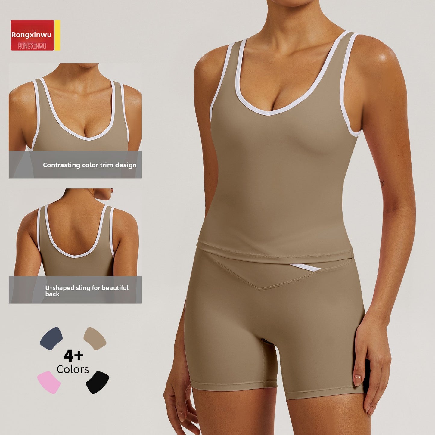 Habit :Débardeur de sport dos nu pour femmes