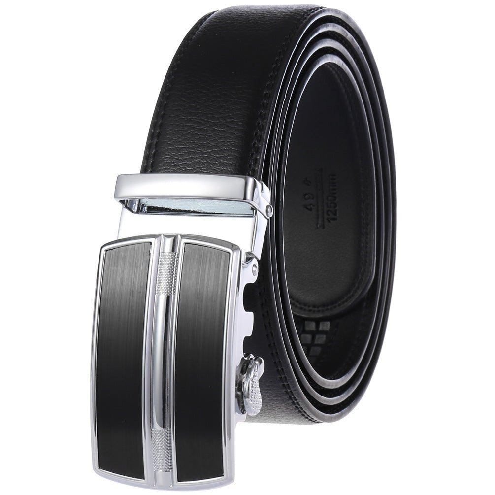 Ceinture homme en cuir de vachette à boucle automatique