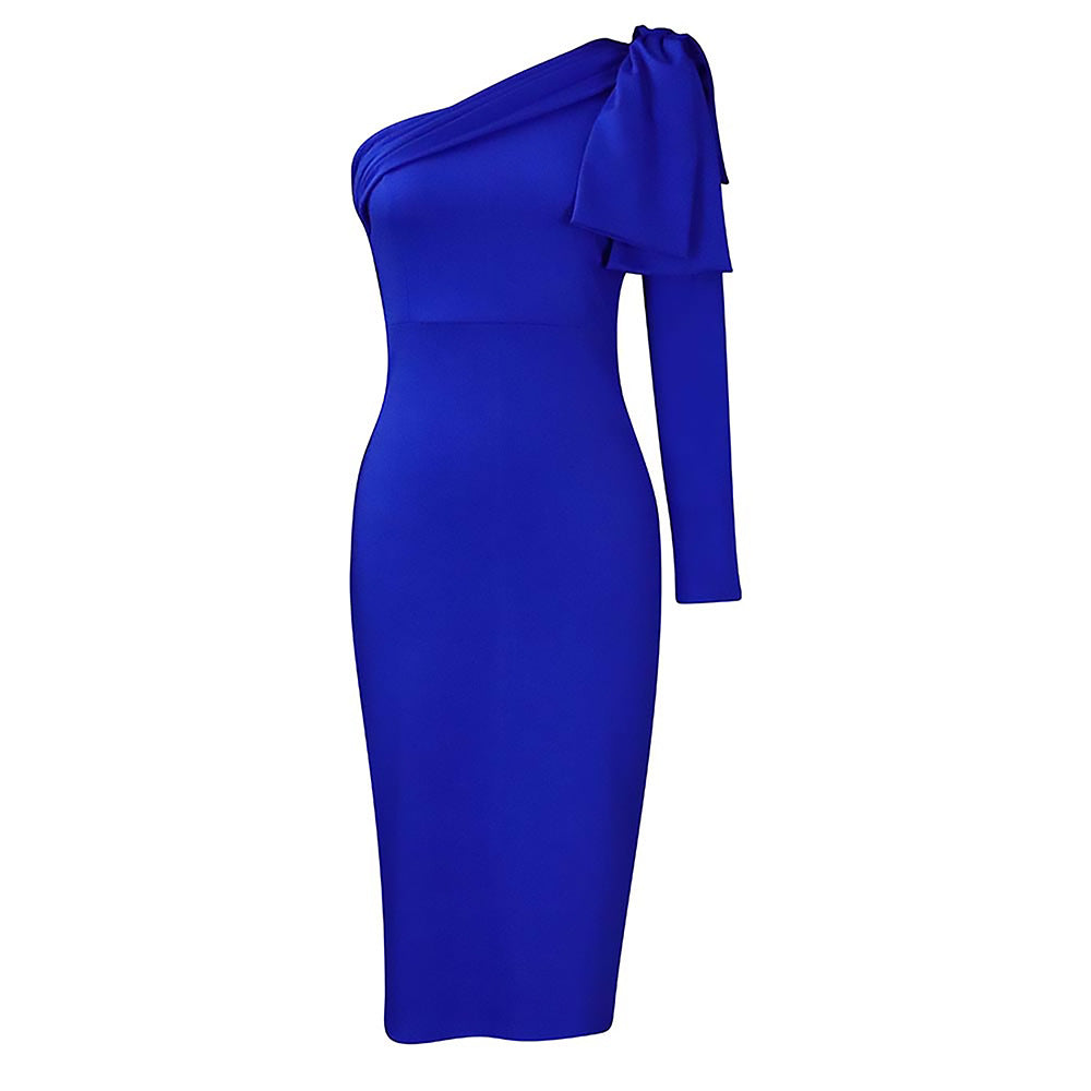 Robe moulante épaules dénudées pour femme