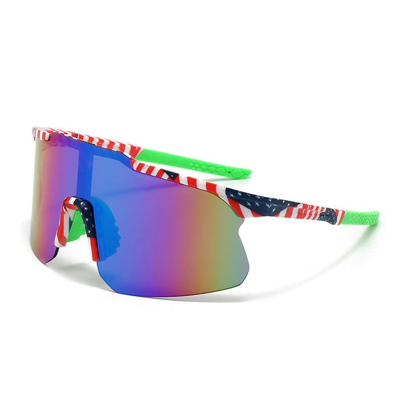 Lunettes de soleil protectrices UV400 à demi-monture pour les sports de plein air
