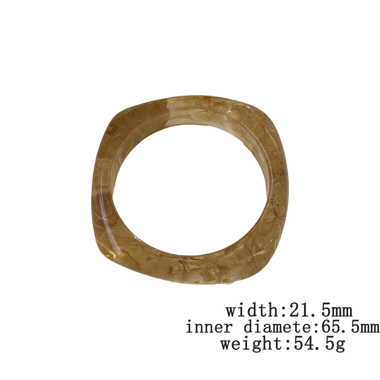 Bracelet géométrique irrégulier en résine pour femme