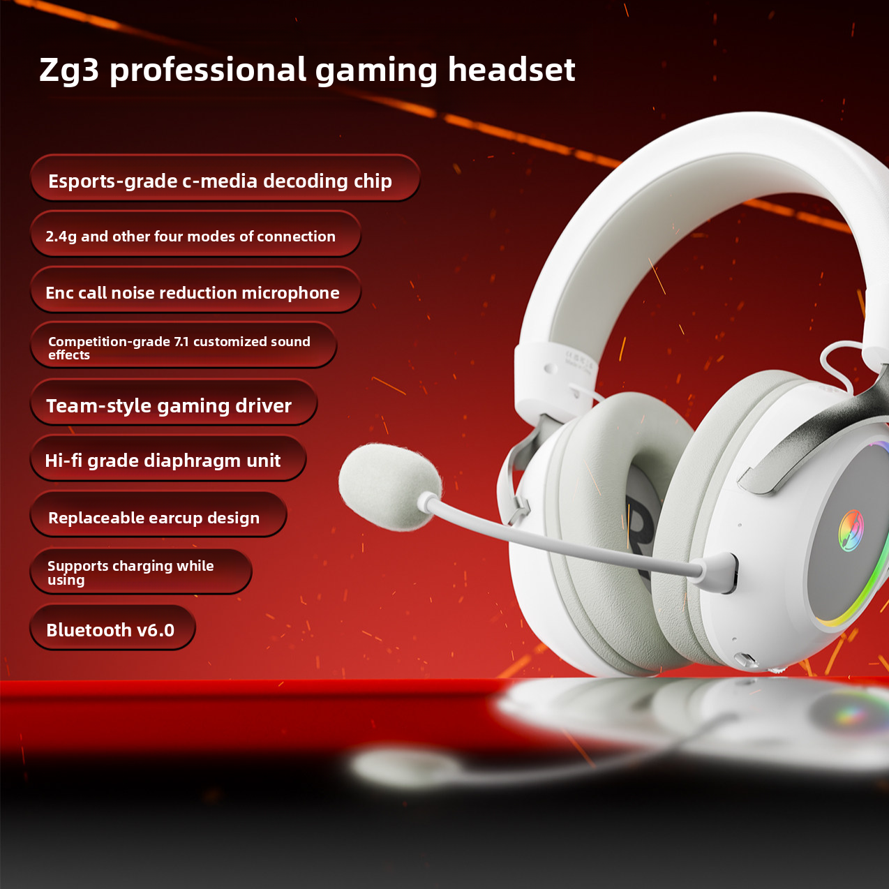 Casque de jeu Zg3 E-Sports
