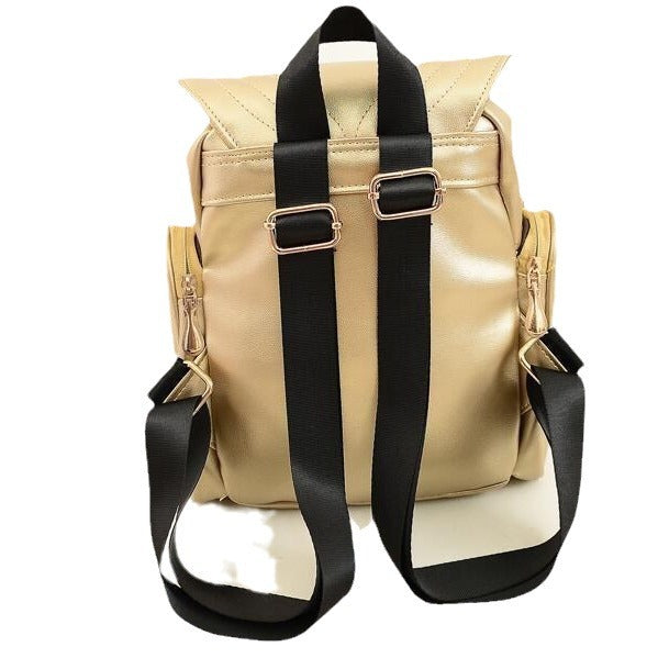 Sac à dos en similicuir PU avec motif chouette pour femmes