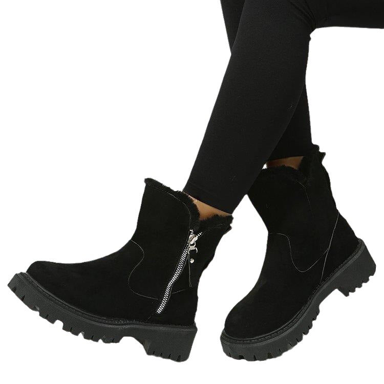 Bottes d'hiver en neige doublées en peluche