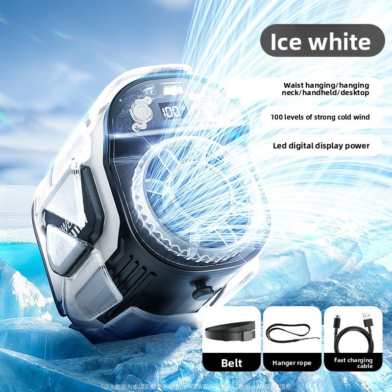 Ventilateur de taille portable rechargeable par USB avec affichage numérique