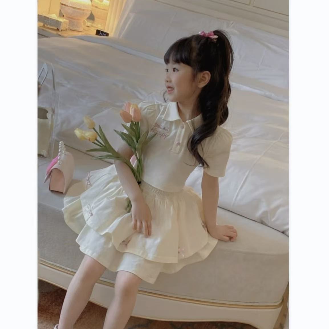 Ensemble deux pièces robe de princesse d'été