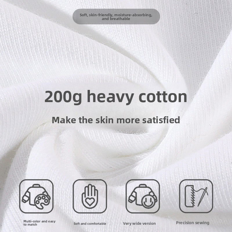 Habit :T-shirt à manches courtes pour épaule normale en coton pur 200g