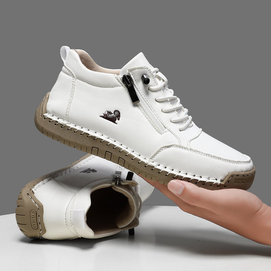 Chaussures plates à semelle souple cousues main