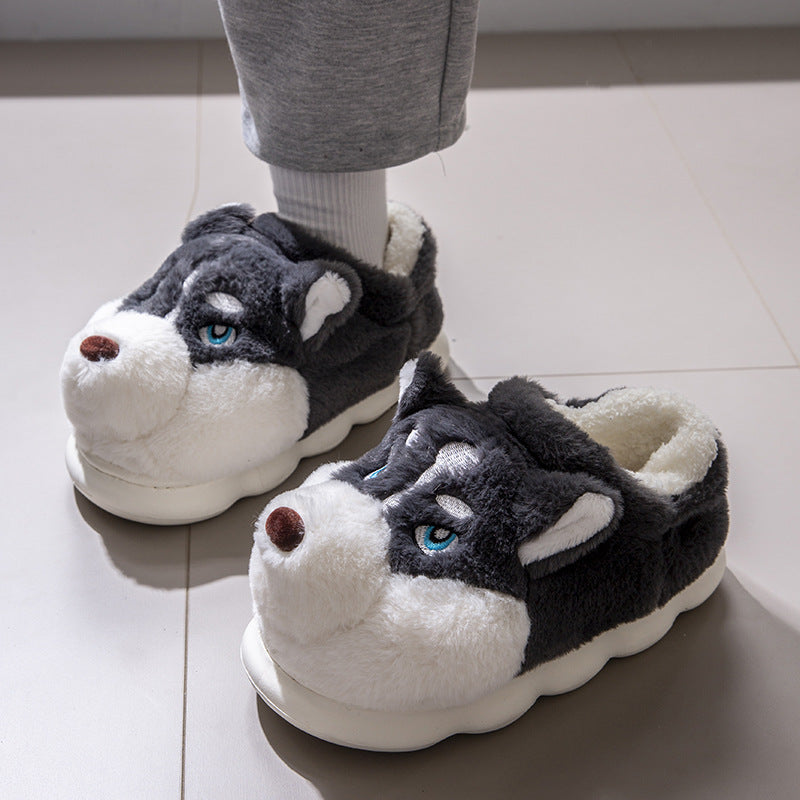 Chaussons en peluche à taille épaisse
