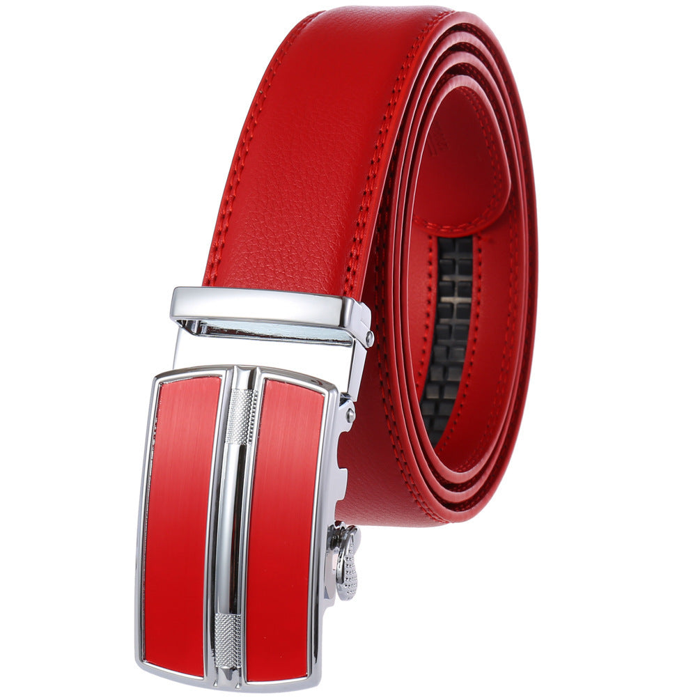 Ceinture homme en cuir de vachette à boucle automatique