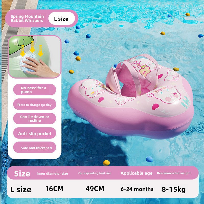 Bouée gonflable pour bébé avec pare-soleil et support anti-retournement sous les bras pour enfants