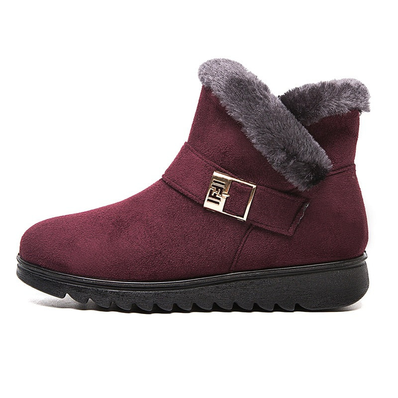 Chaussures :Bottes d'hiver pour femmes avec doublure en polaire