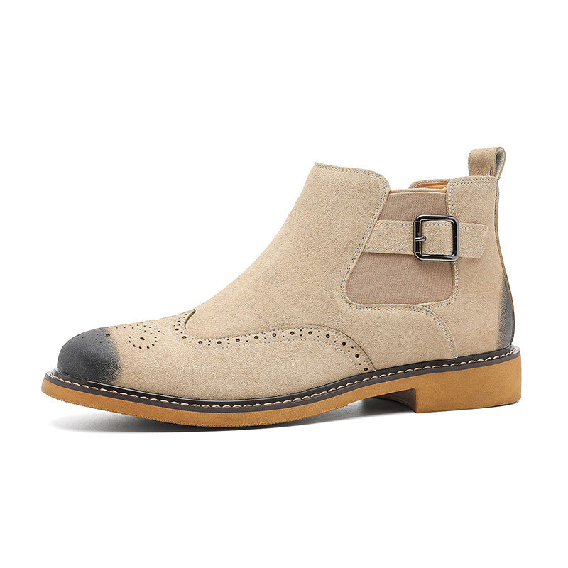 Bottines Chelsea Richelieu en cuir pour homme