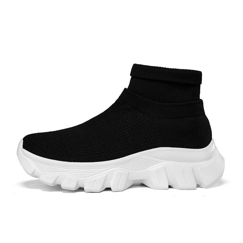 Bottes de sport montantes décontractées en tricot