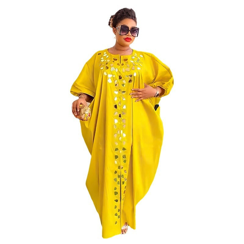 Habit :Robe ample à empiècements brodés pour femme