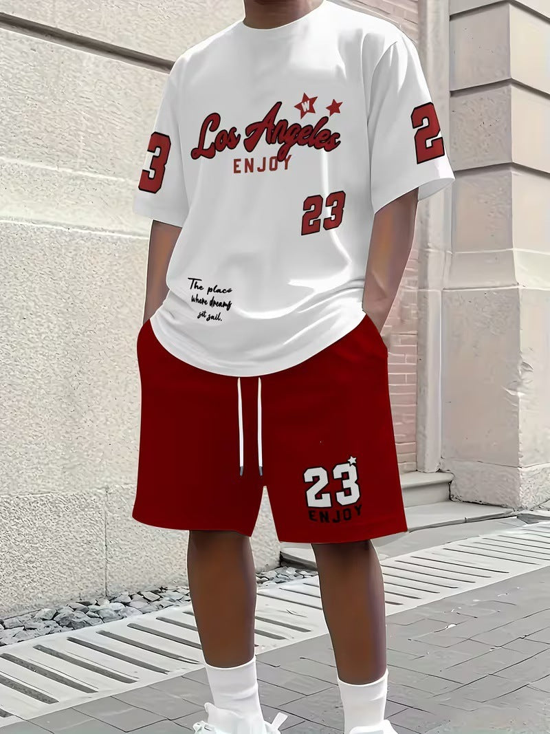 Ensemble short et manches courtes d'été pour homme