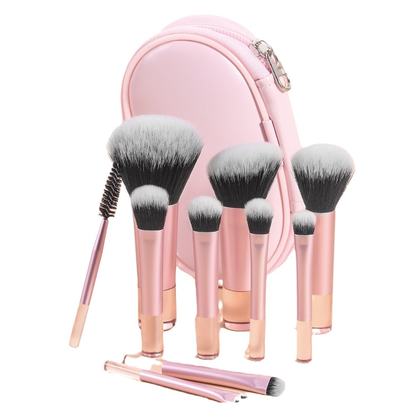 Mini pinceaux de maquillage avec étui à pinceaux