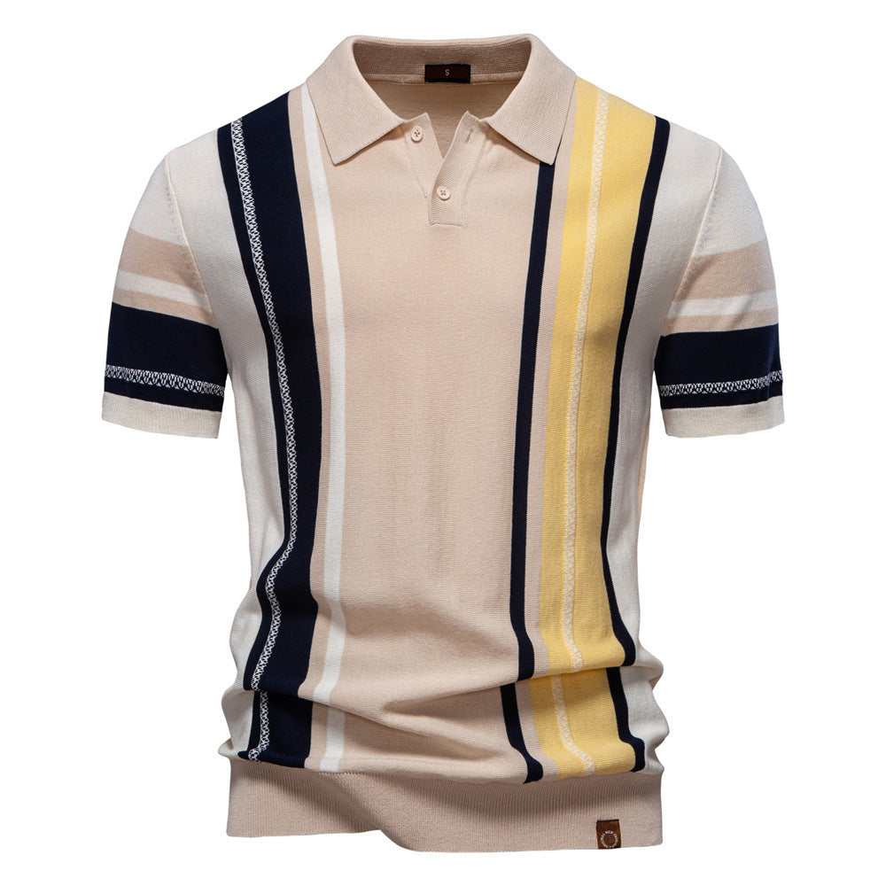 Polo à manches courtes en maille pour homme