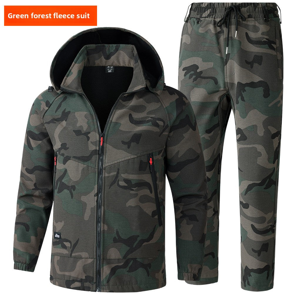 Combinaison de travail camouflage en polaire pour hommes